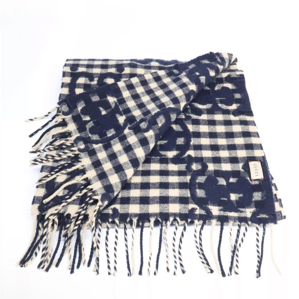 Gucci GG Jacquard Checkered Scarf - Picture 3 of 5